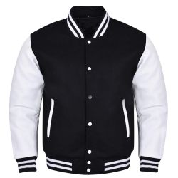 Varsity Jacket Black White